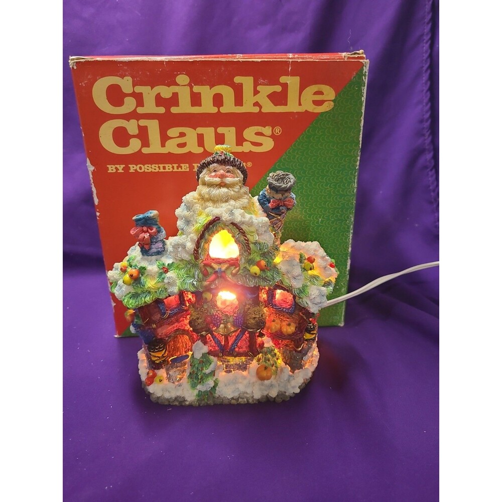 Crinkle Claus “Crinkle Inn” Lighted Christmas Village House 1997 Possible Dreams